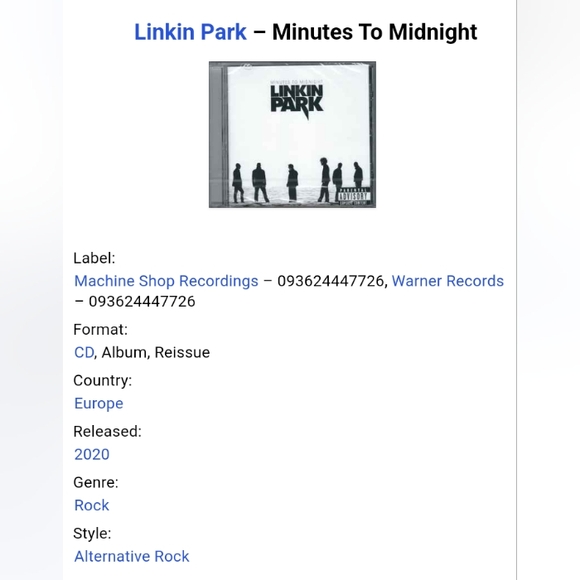 𝑳𝒊𝒏𝒌𝒊𝒏 𝑷𝒂𝒓𝒌 𝑨𝒍𝒃𝒖𝒎 𝑪𝒐𝒍𝒍𝒆𝒄𝒕𝒊𝒐𝒏 - Picture 8 of 16